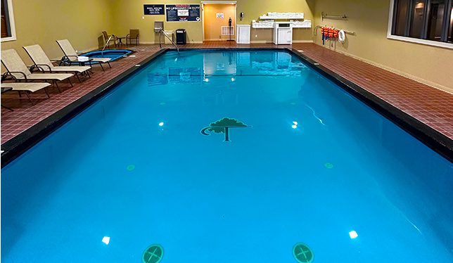 Easy access to the pool. Michigan inn and lodge