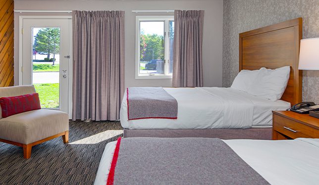 Easy access to the pool. Michigan inn and lodge